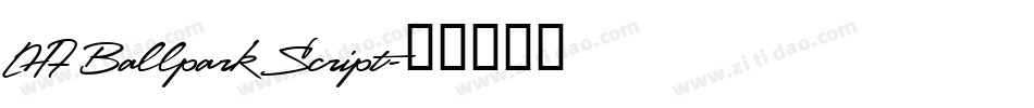 LHF Ballpark Script字体转换